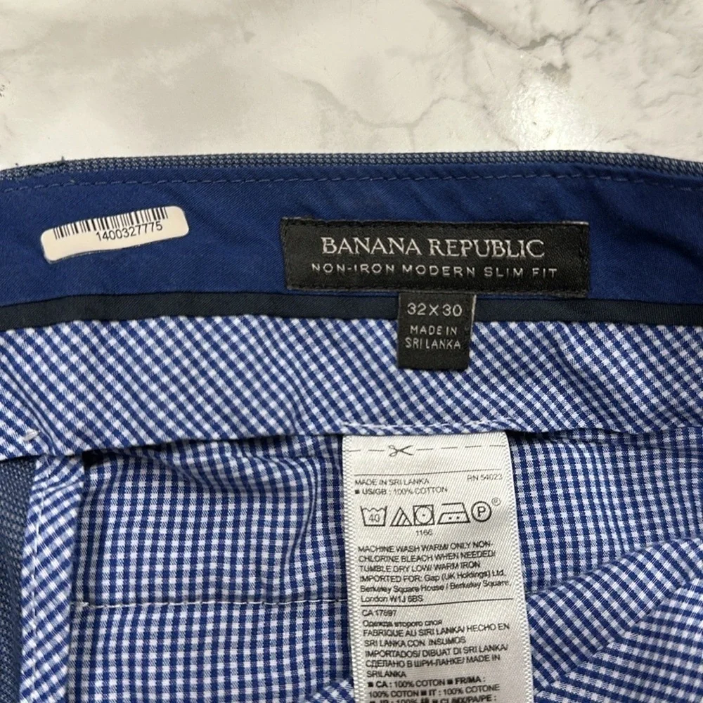Banana republic men’s non-iron modern Slim fit pants size 32x30 cotton fabric